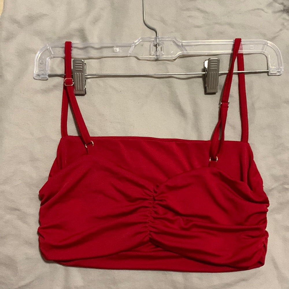 Red crop top
